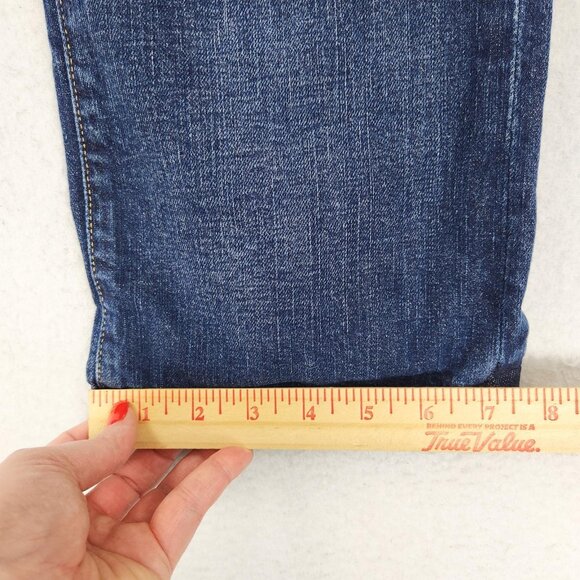 J Crew Jeans Womens 29 Blue Hipslung Dark Wash Crop Capri Denim Low Rise - Picture 6 of 13